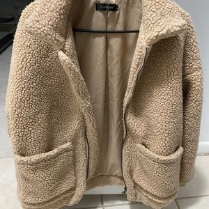 brown teddy jacket